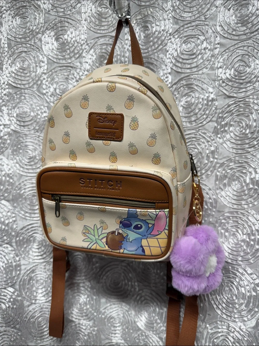 Disney Lilo & Stitch Pineapple Mini Backpack - ohana means family